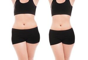 before and after workouts to lose weight in the sides and abdomen